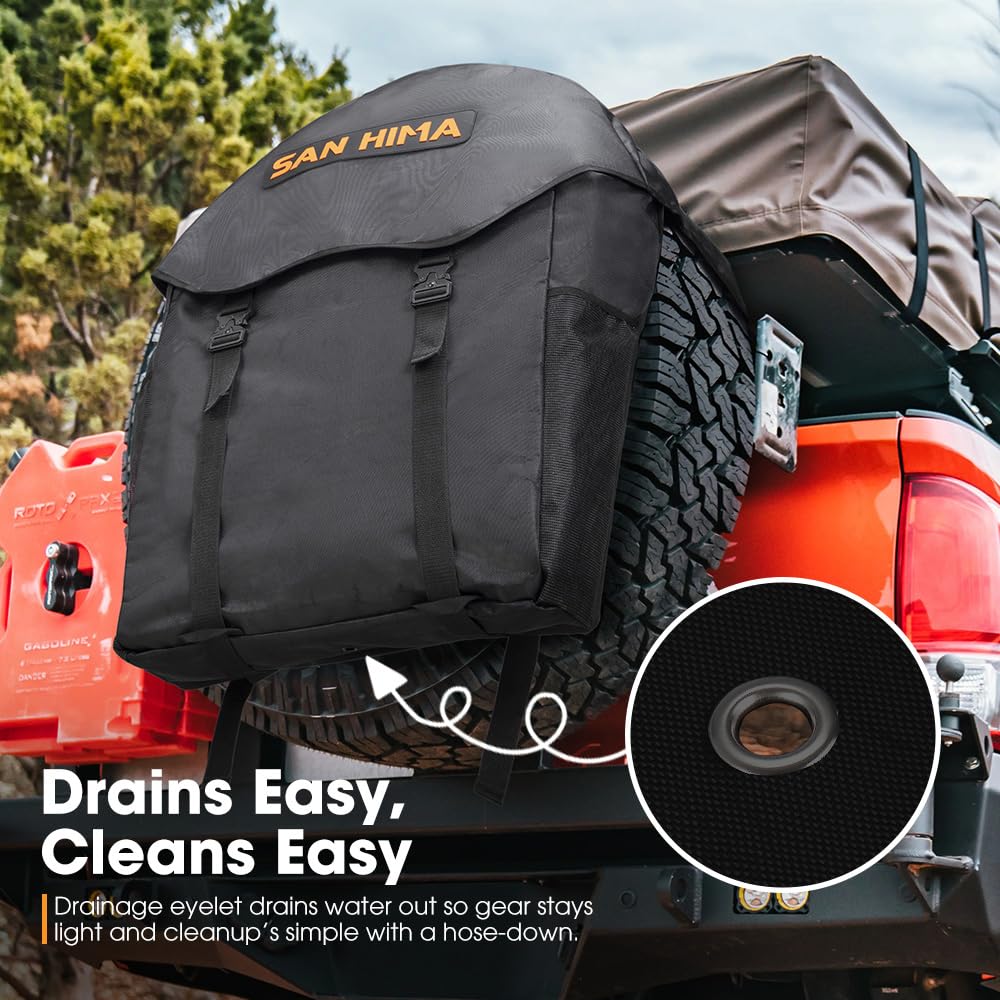 Spare Tire Cargo Storage Bag with Reflective Strips