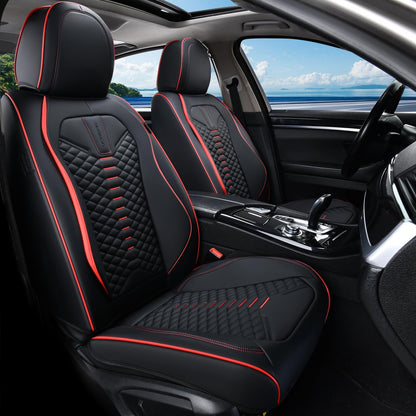 Premium Nappa Leather Waterproof Car Seat Covers Full Set