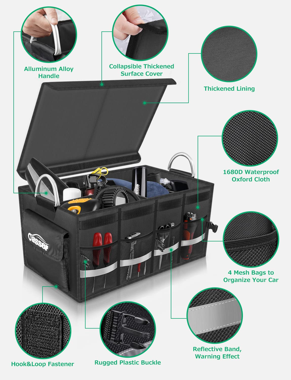 Oasser Car Trunk Organizer