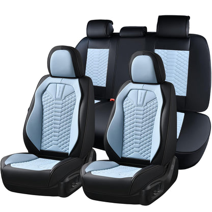 Premium Nappa Leather Waterproof Car Seat Covers Full Set
