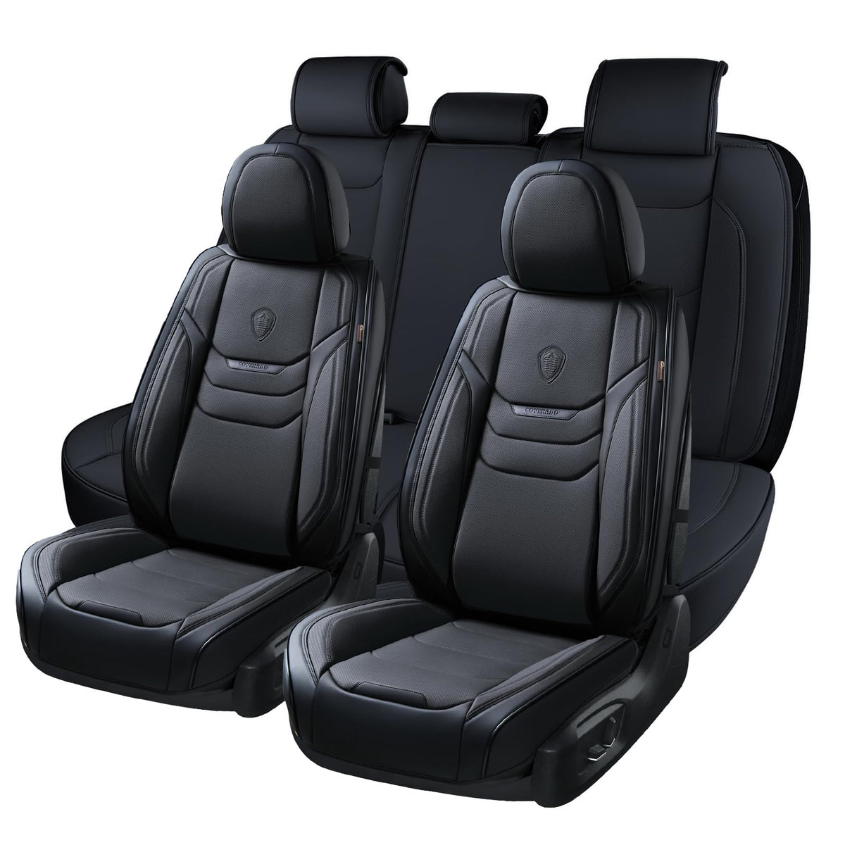 Premium Faux Leather Waterproof Car Seat Covers Full Set