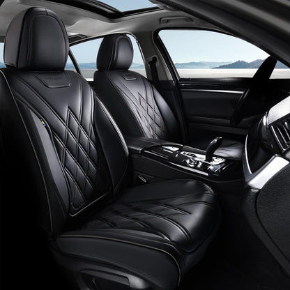 Premium Faux Leather Waterproof Car Seat Covers Full Set