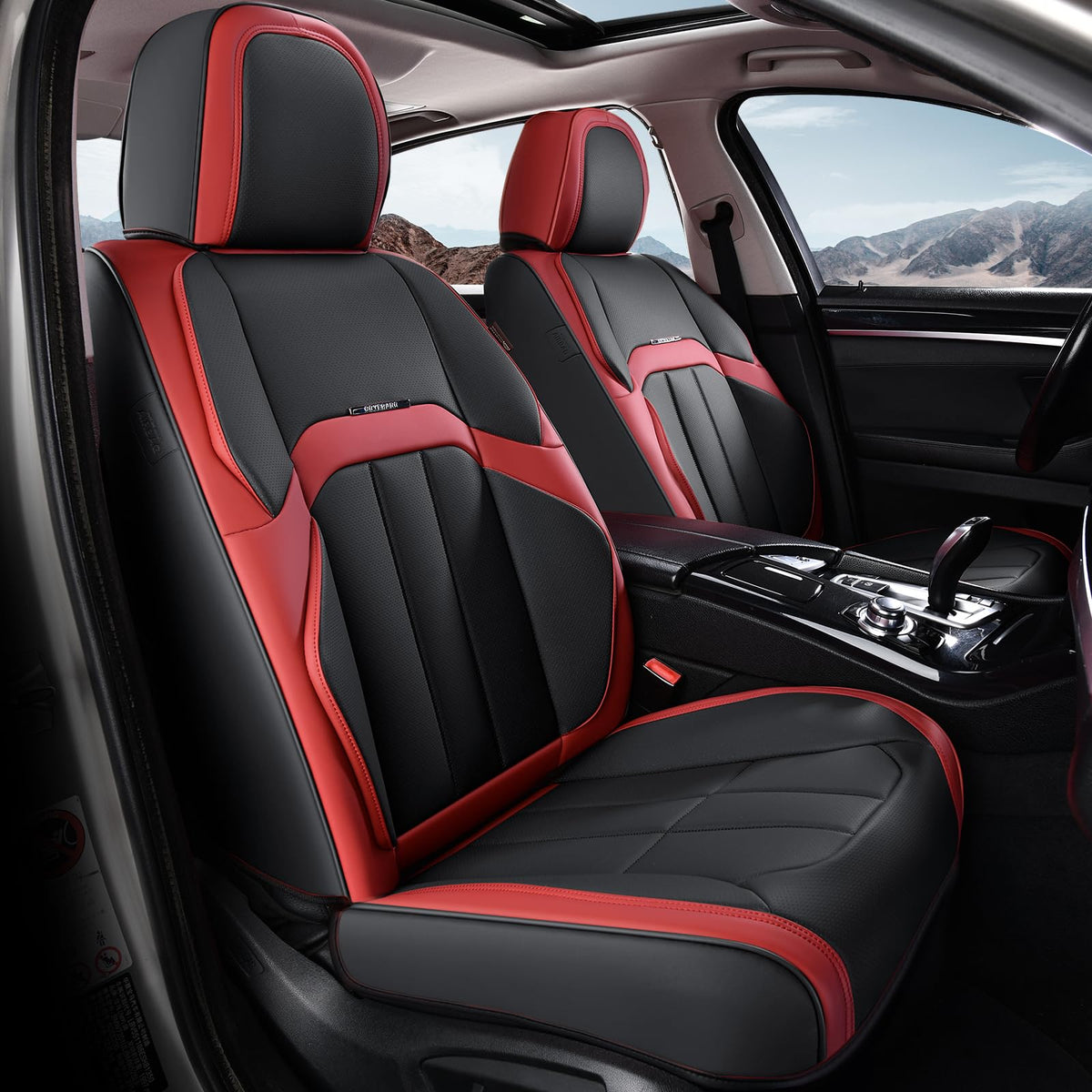 Premium Faux Leather Waterproof Car Seat Covers Full Set