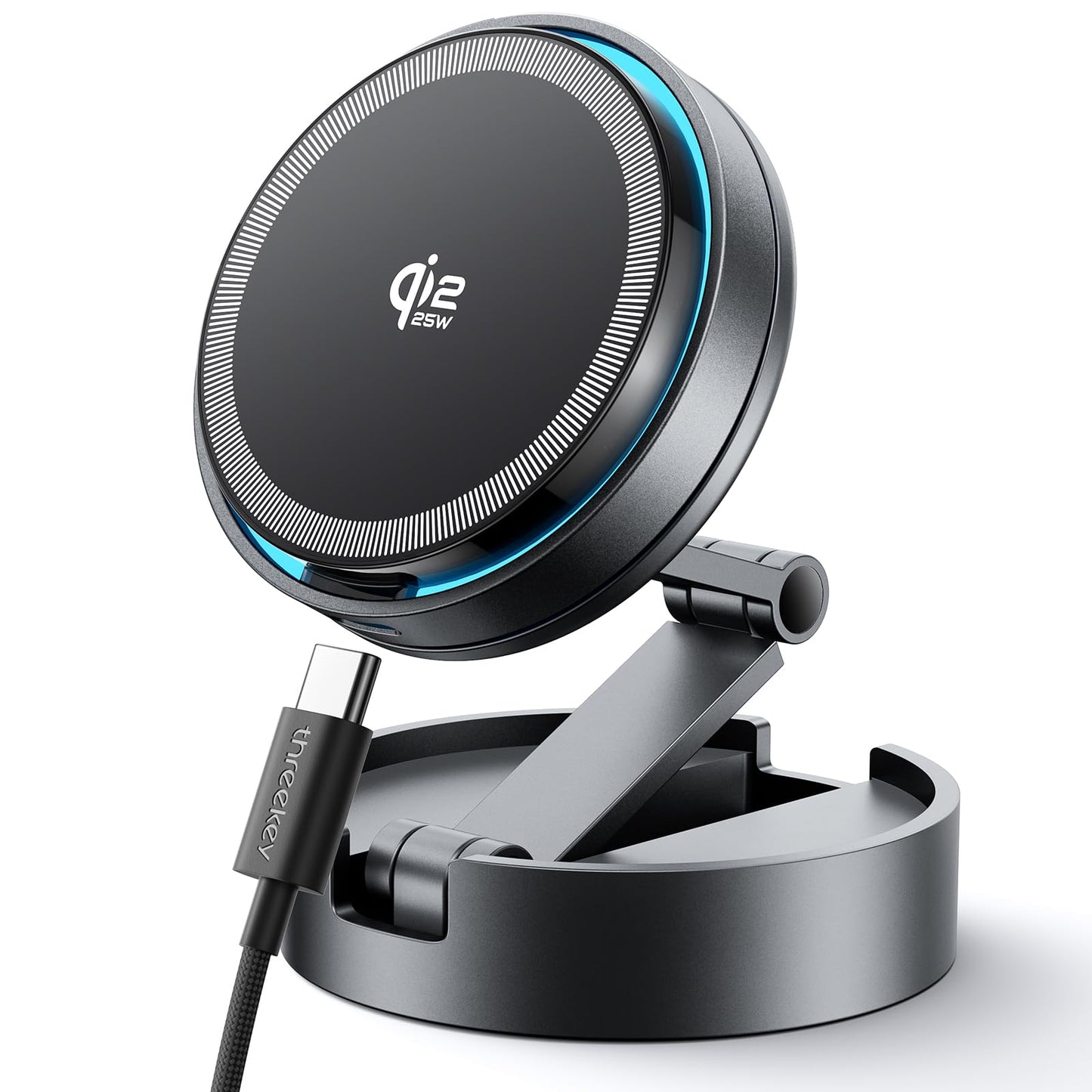 THREEKEY for Qi2 25W Certified Magnetic Car Mount Charger Lite