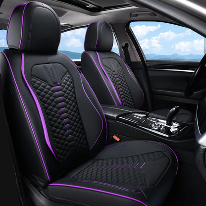 Premium Nappa Leather Waterproof Car Seat Covers Full Set