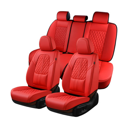 Premium Faux Leather Waterproof Car Seat Covers Full Set