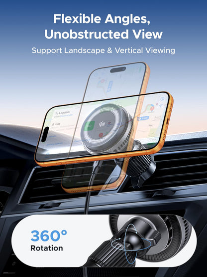 UGREEN Qi2.2 25W Wireless Car Charger Mount with Silent Cooling Fan (TEC)