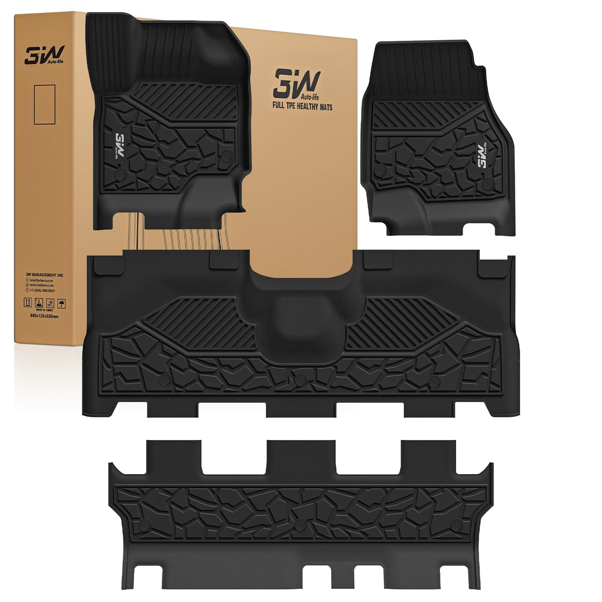 3W Floor mats fit for Ford f150 and Expedition max and Maverick
