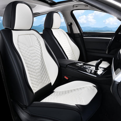 Premium Nappa Leather Waterproof Car Seat Covers Full Set