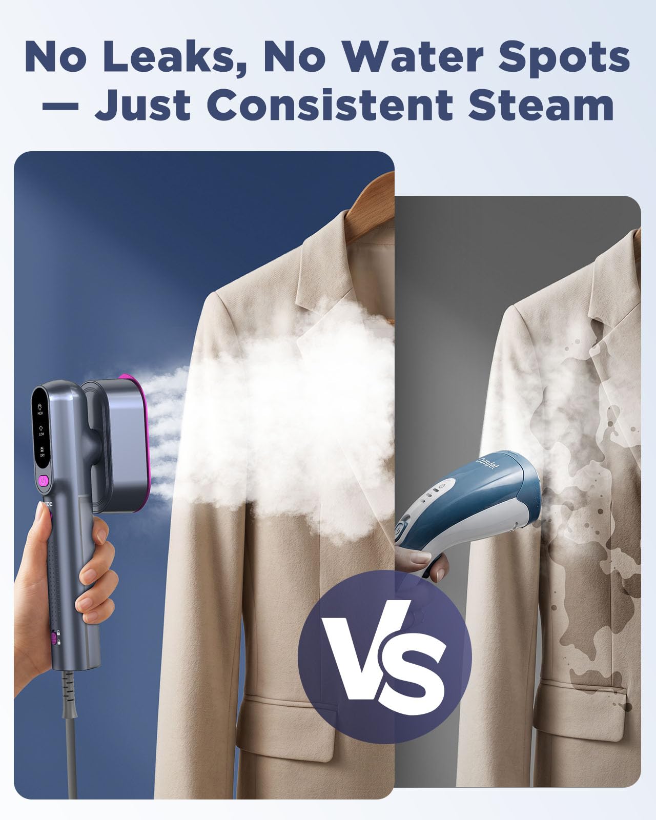 2-in-1 Portable Travel Steamer & Iron with Fast Heat-Up