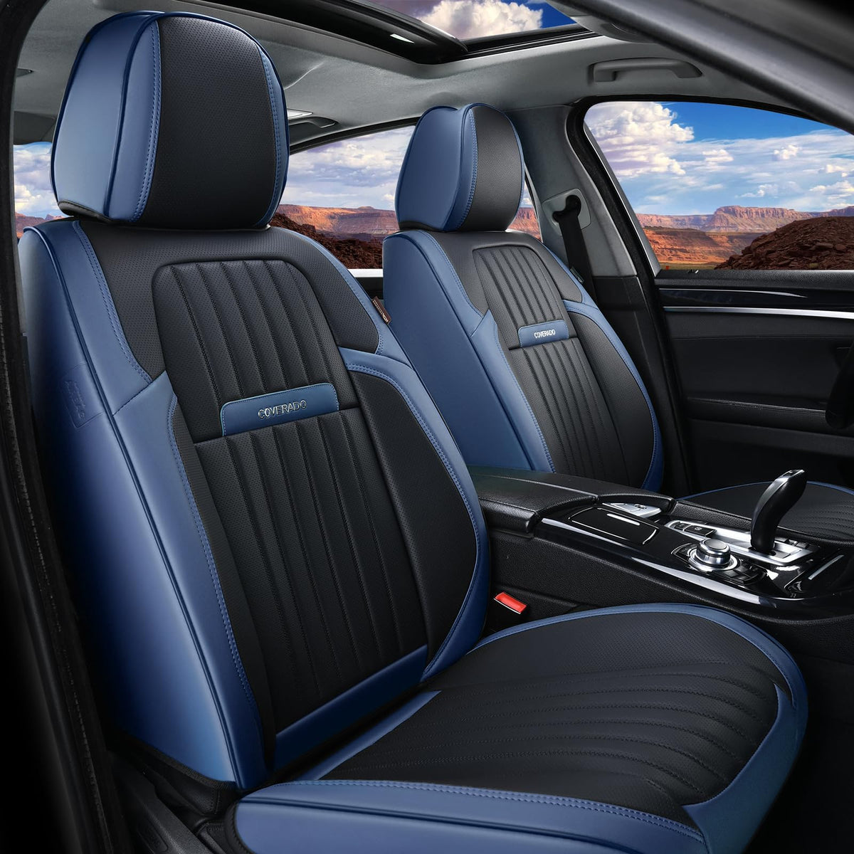 Premium Faux Leather Waterproof Car Seat Covers Full Set
