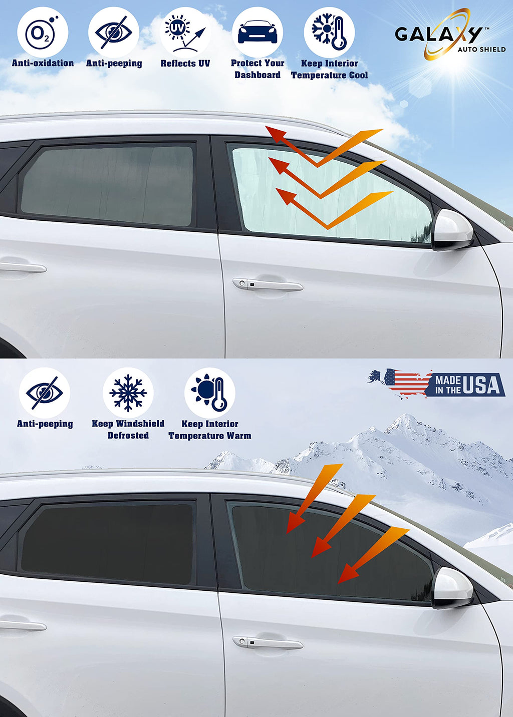 Custom Fit Insulated Windshield Sun Shade UV Protection Cover