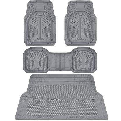 CAR PASS Heavy Duty Car Floor Mats, All Weather Car Mats Full Set