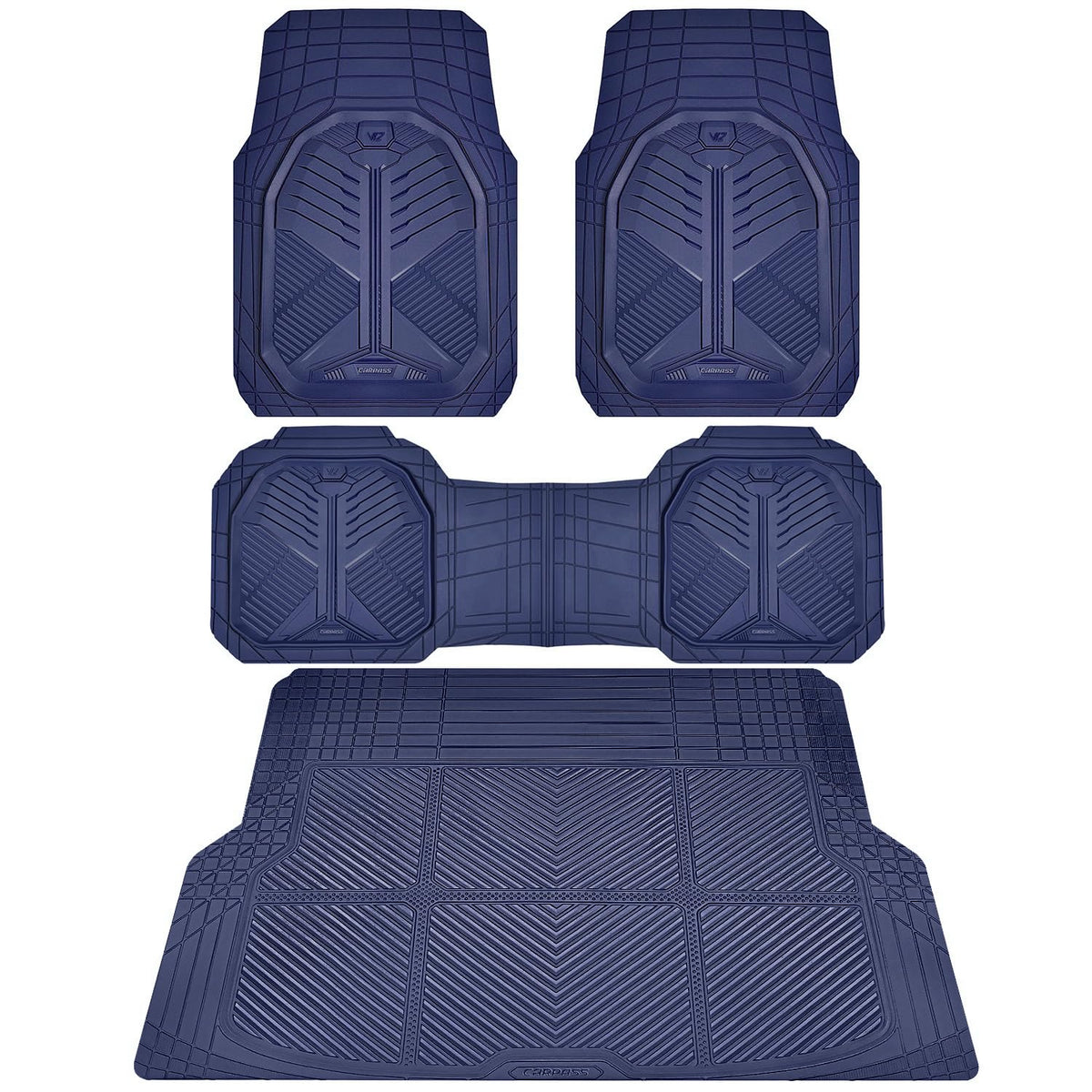 CAR PASS Heavy Duty Car Floor Mats, All Weather Car Mats Full Set