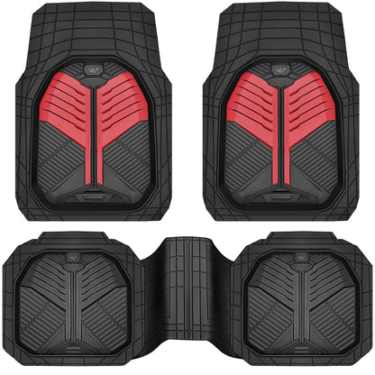 CAR PASS Heavy Duty Car Floor Mats, All Weather Car Mats Full Set