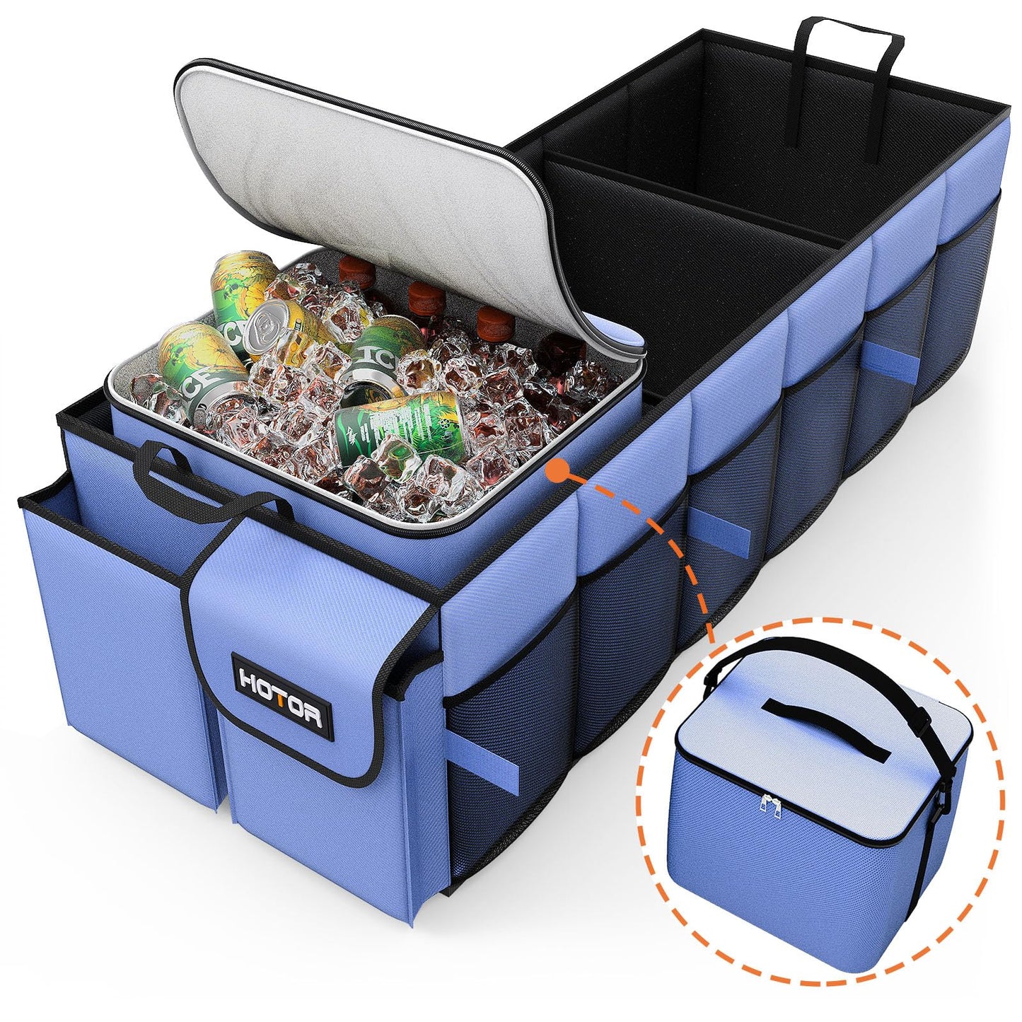 Foldable Trunk Organizer with Removable Cooler Storage