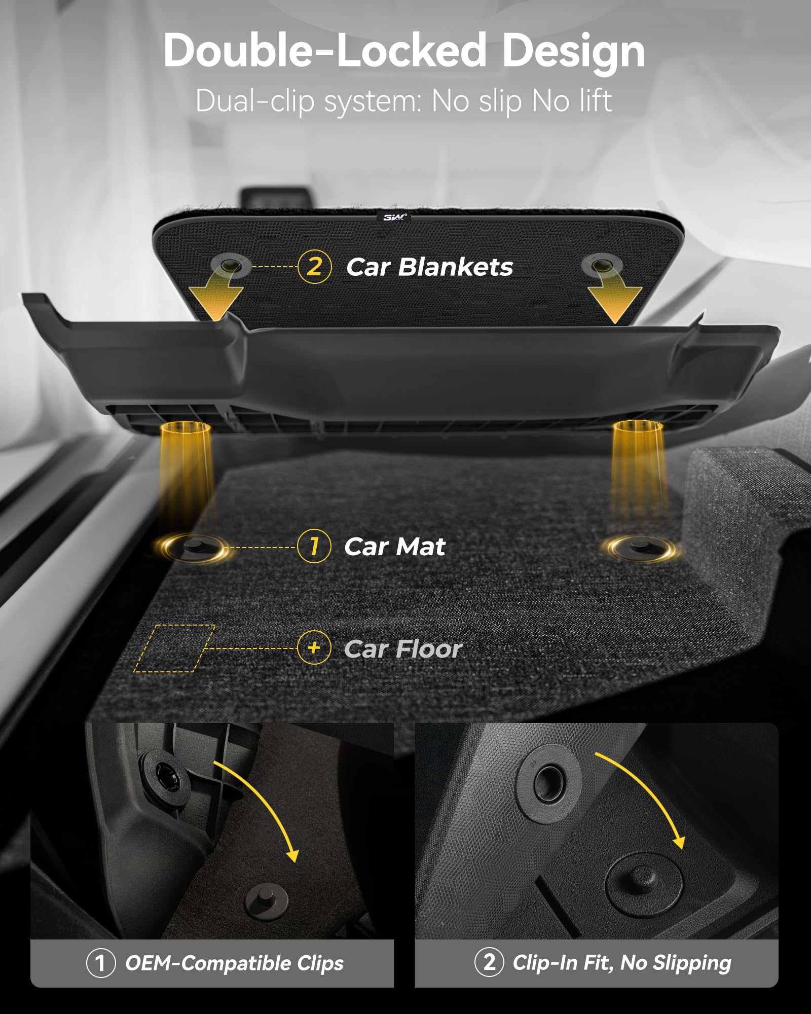 3W Floor mats fit for Ford f150 and Expedition max and Maverick