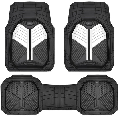 CAR PASS Heavy Duty Car Floor Mats, All Weather Car Mats Full Set
