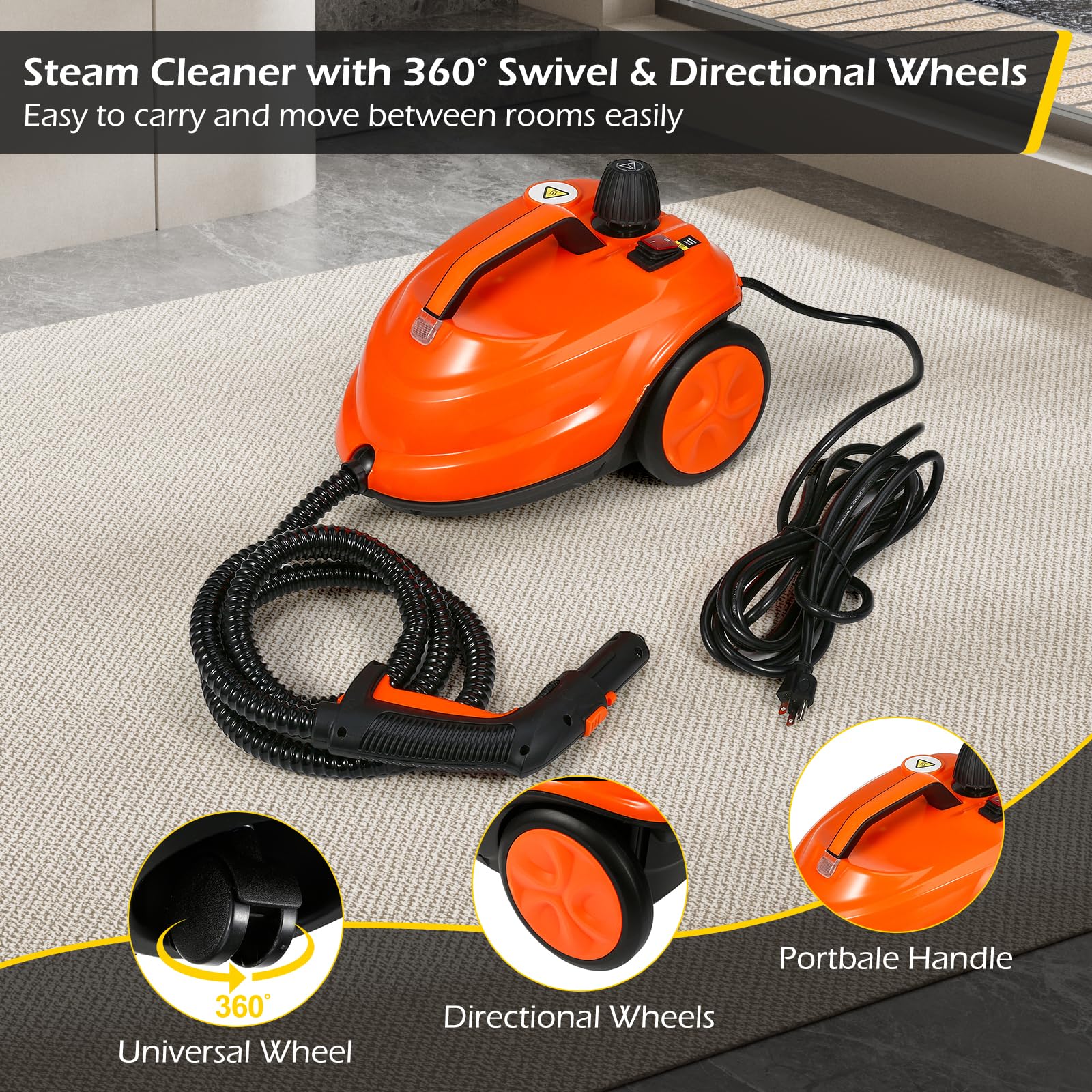 Dyna-Living Portable Steam Cleaner for Home Use
