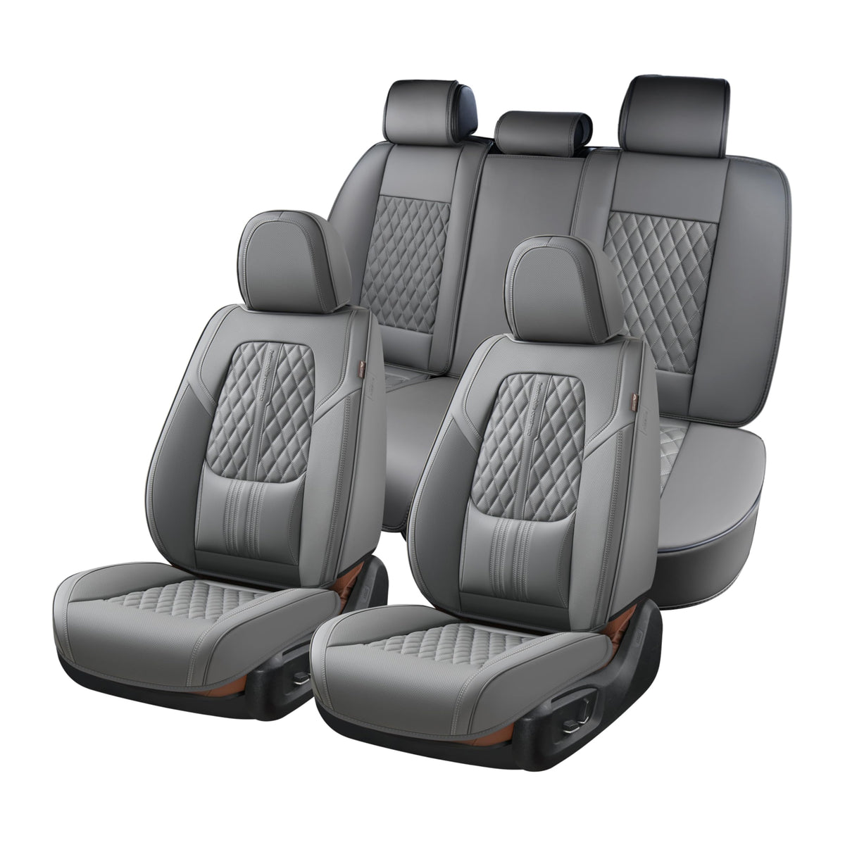 Premium Faux Leather Waterproof Car Seat Covers Full Set