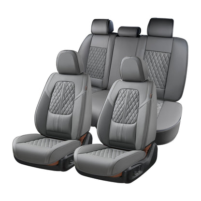 Premium Faux Leather Waterproof Car Seat Covers Full Set