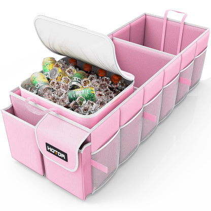 Foldable Trunk Organizer with Removable Cooler Storage