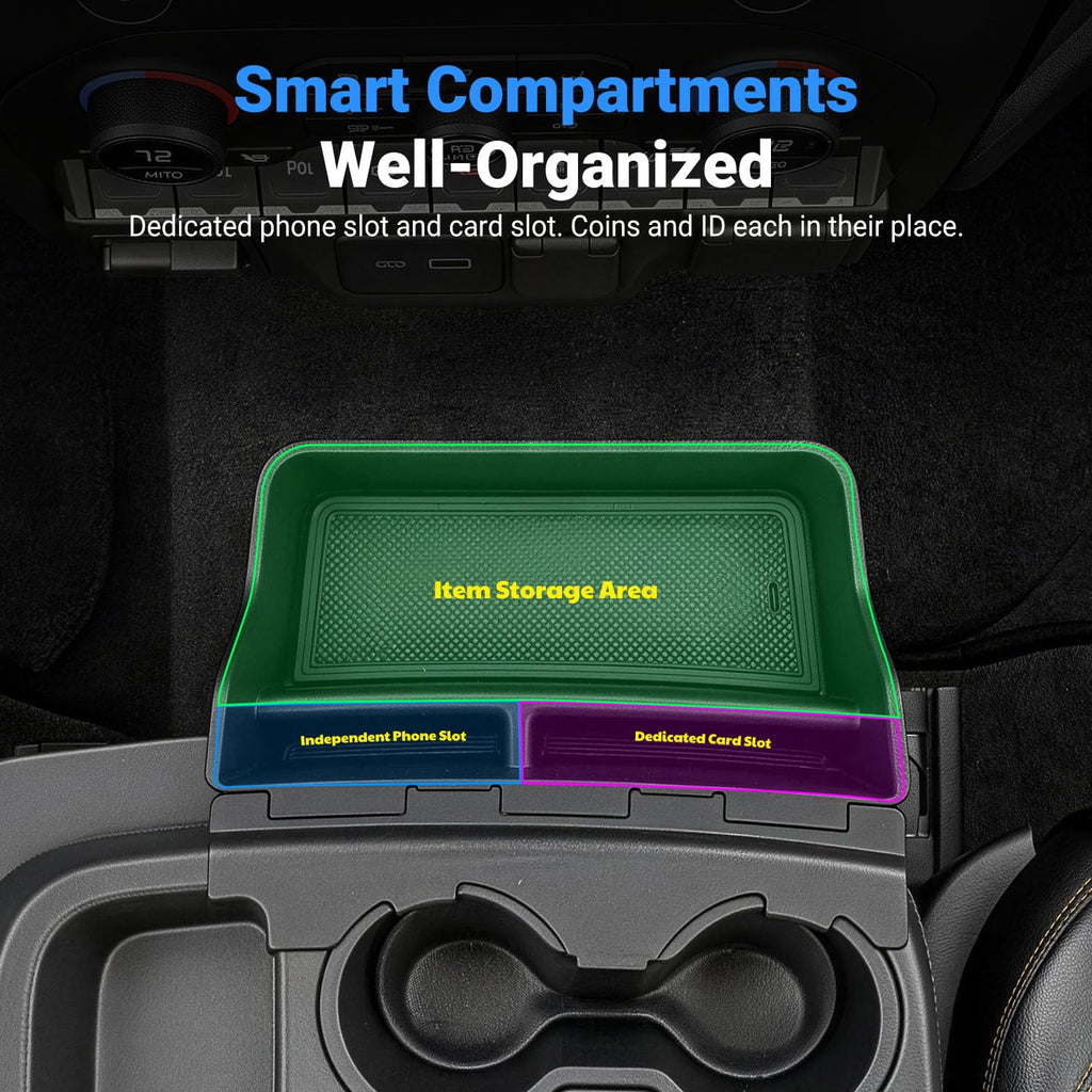 Custom Fit Hanging Center Console Organizer Tray