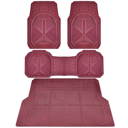CAR PASS Heavy Duty Car Floor Mats, All Weather Car Mats Full Set