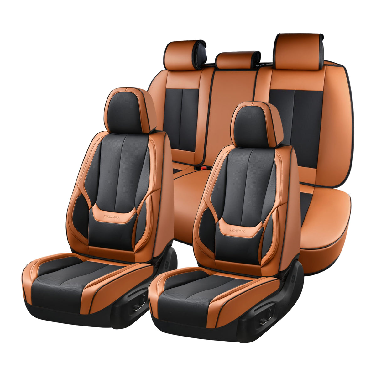 Premium Faux Leather Waterproof Car Seat Covers Full Set