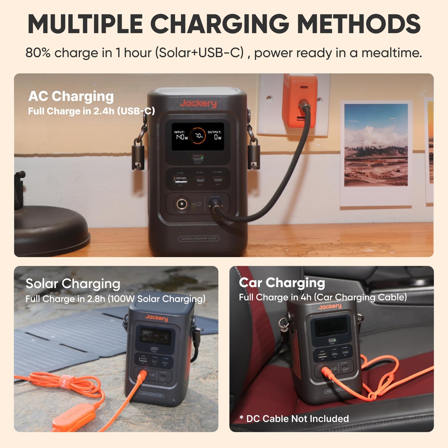 Portable Power Station 293Wh Lithium Battery Solar Generator