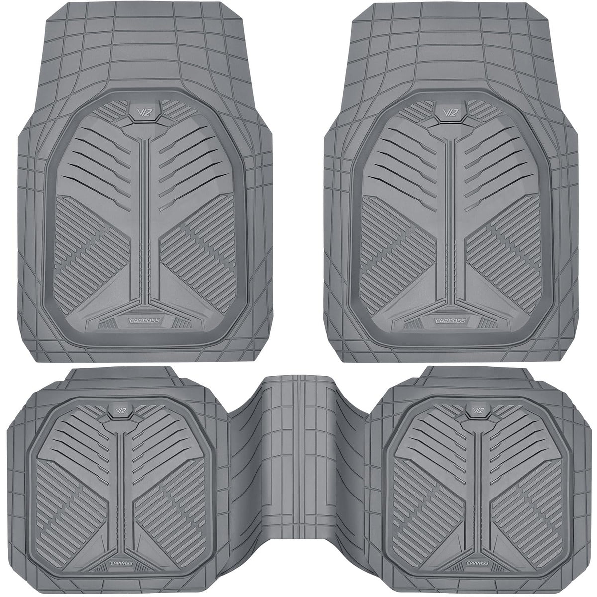 CAR PASS Heavy Duty Car Floor Mats, All Weather Car Mats Full Set