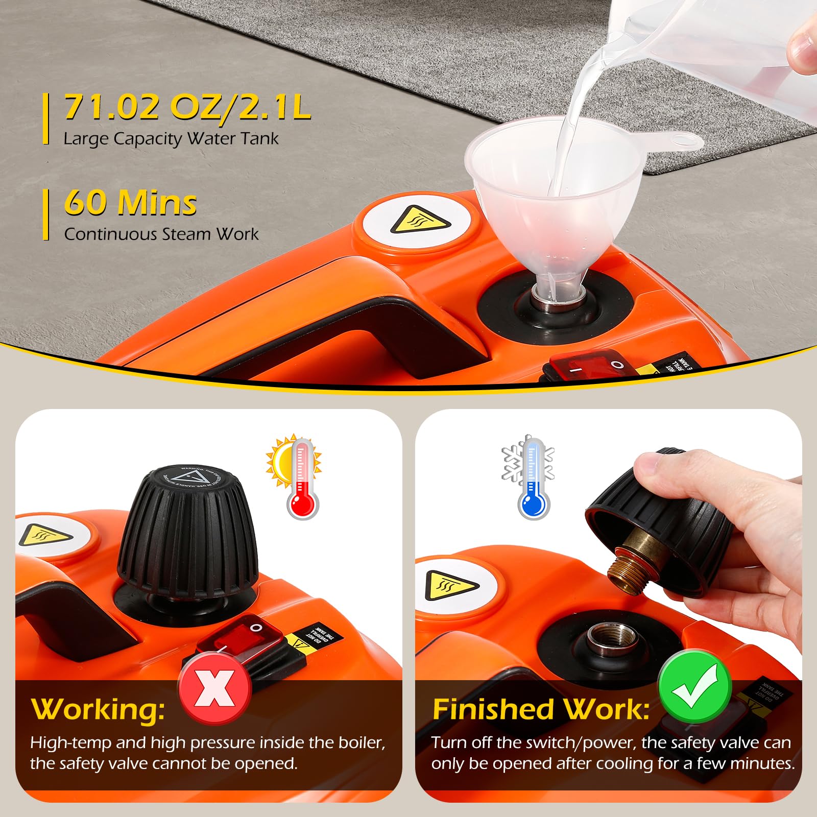 Dyna-Living Portable Steam Cleaner for Home Use
