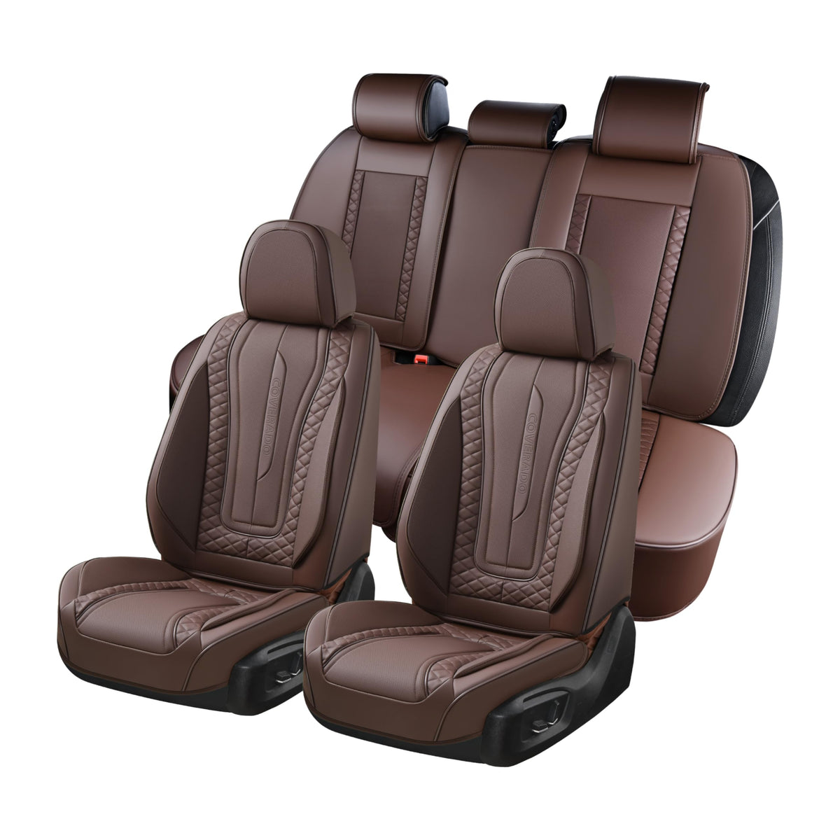 Premium Faux Leather Waterproof Car Seat Covers Full Set