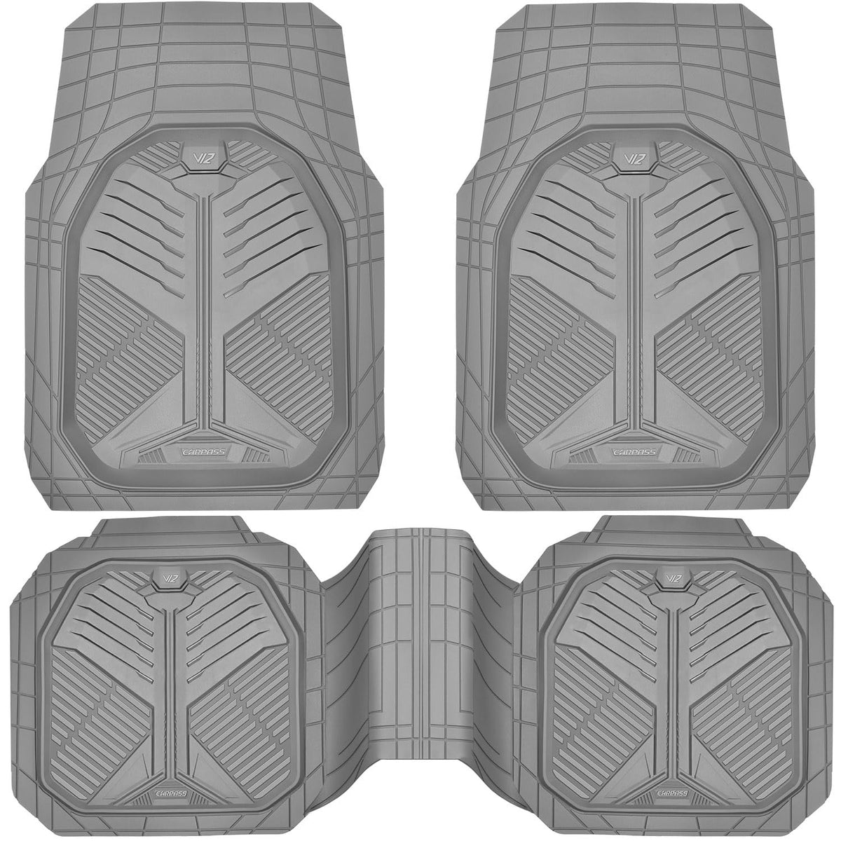 CAR PASS Heavy Duty Car Floor Mats, All Weather Car Mats Full Set
