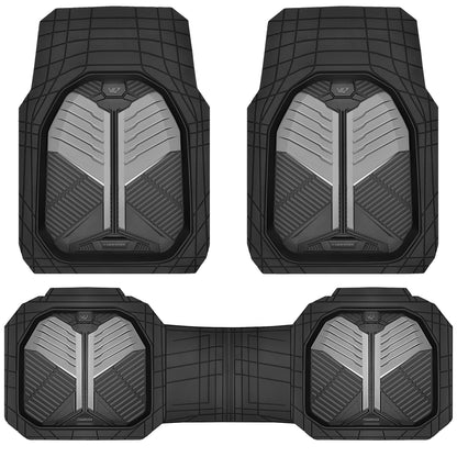 CAR PASS Heavy Duty Car Floor Mats, All Weather Car Mats Full Set
