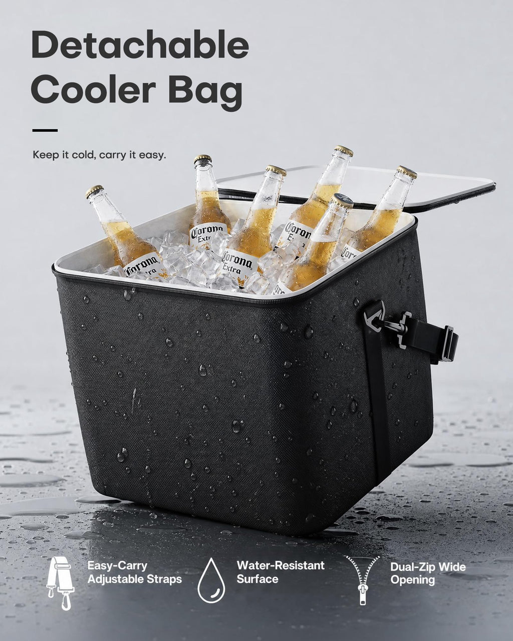 Foldable Trunk Organizer with Removable Cooler Storage
