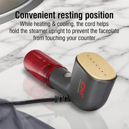 CHI Collapsible Travel 2-in-1 Handheld Garment Steamer & Steam Iron