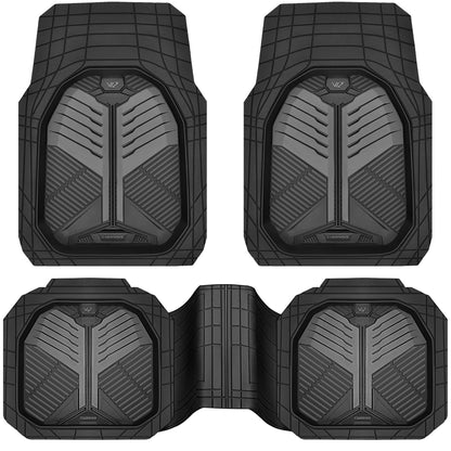 CAR PASS Heavy Duty Car Floor Mats, All Weather Car Mats Full Set