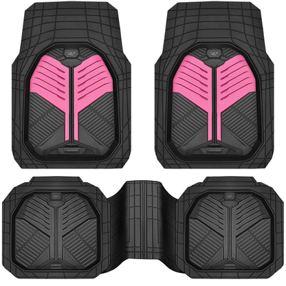 CAR PASS Heavy Duty Car Floor Mats, All Weather Car Mats Full Set