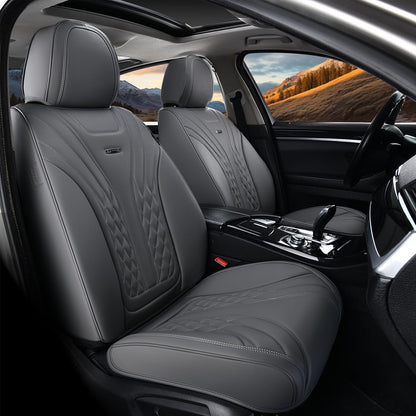 Premium Faux Leather Waterproof Car Seat Covers Full Set