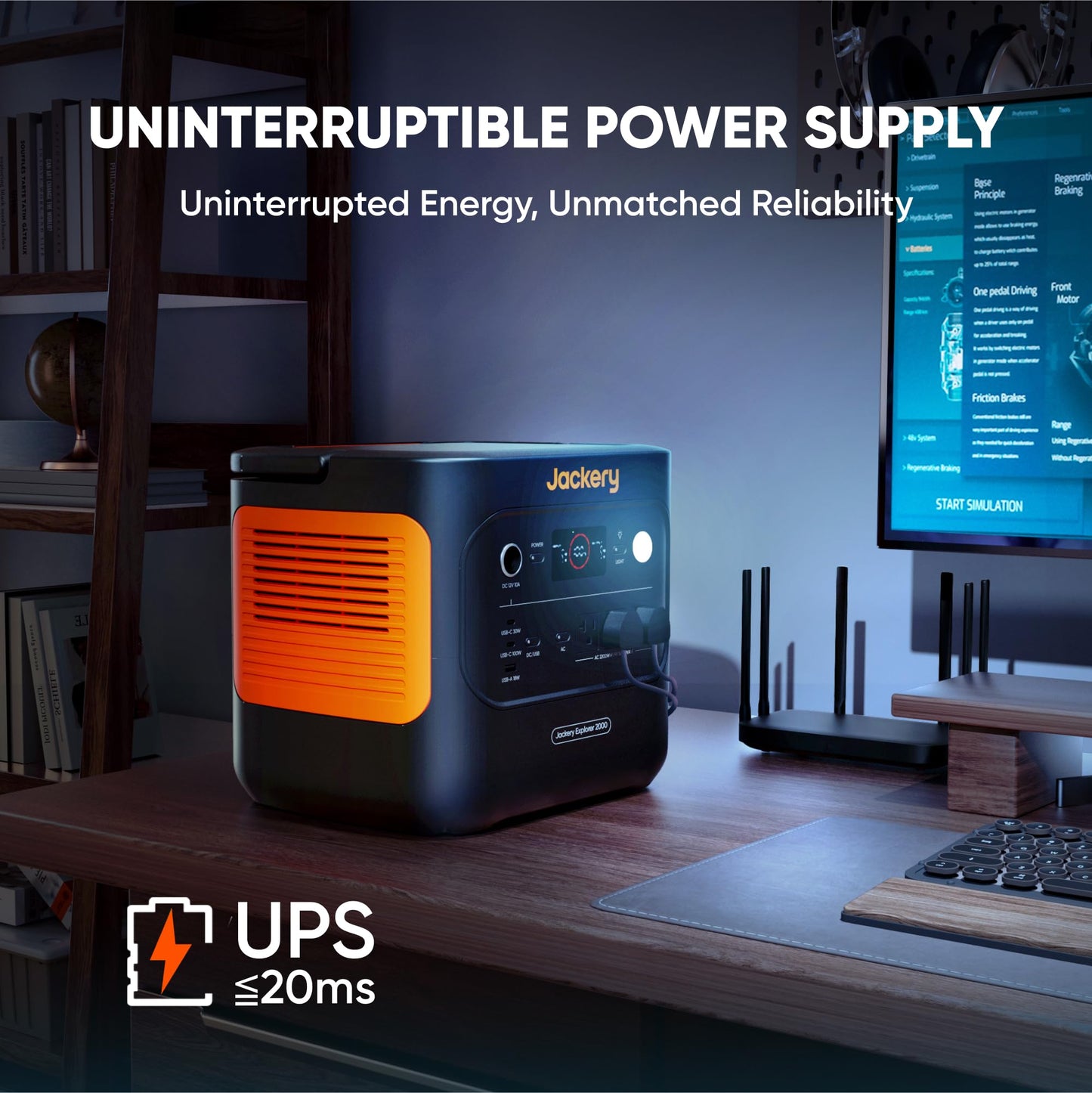 Portable Power Station 2042Wh LiFePO4 Battery Home Backup Generator