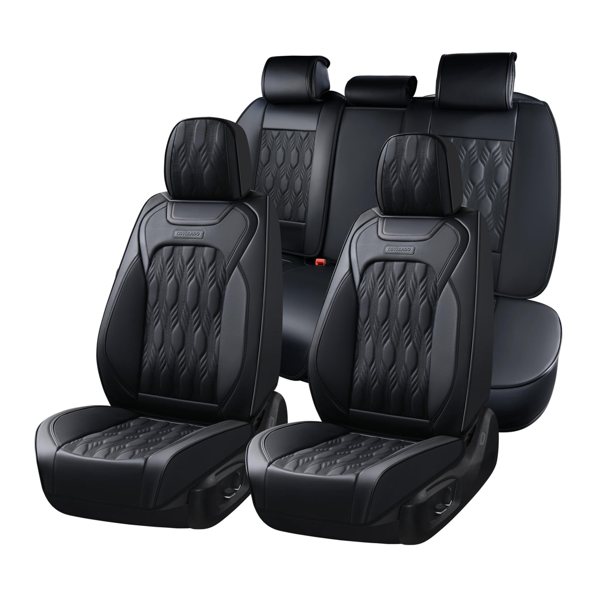 Premium Faux Leather Waterproof Car Seat Covers Full Set