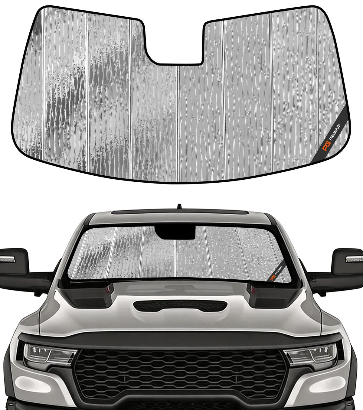 Pigenius Windshield Sunshade for Ram 2500 3500