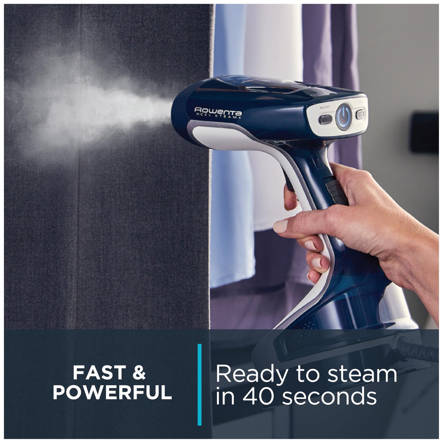 Portable Handheld Garment Steamer with Fast Heat-Up & Wrinkle Removal