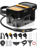 Gautye Steam Cleaner, 3 Level Adjustable Handle with 18 Accessories