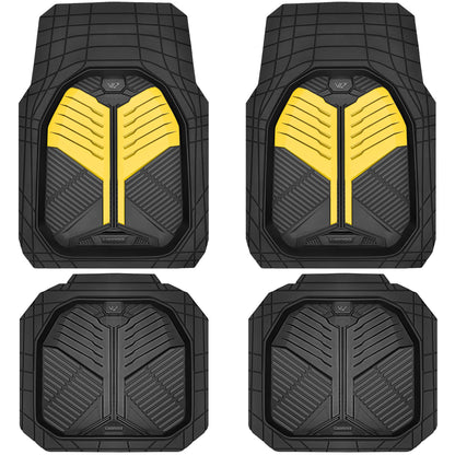 CAR PASS Heavy Duty Car Floor Mats, All Weather Car Mats Full Set