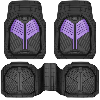 CAR PASS Heavy Duty Car Floor Mats, All Weather Car Mats Full Set