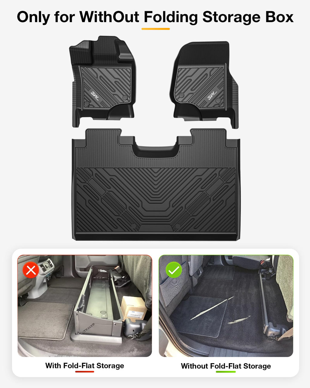 3W Floor mats fit for Ford f150 and Expedition max and Maverick