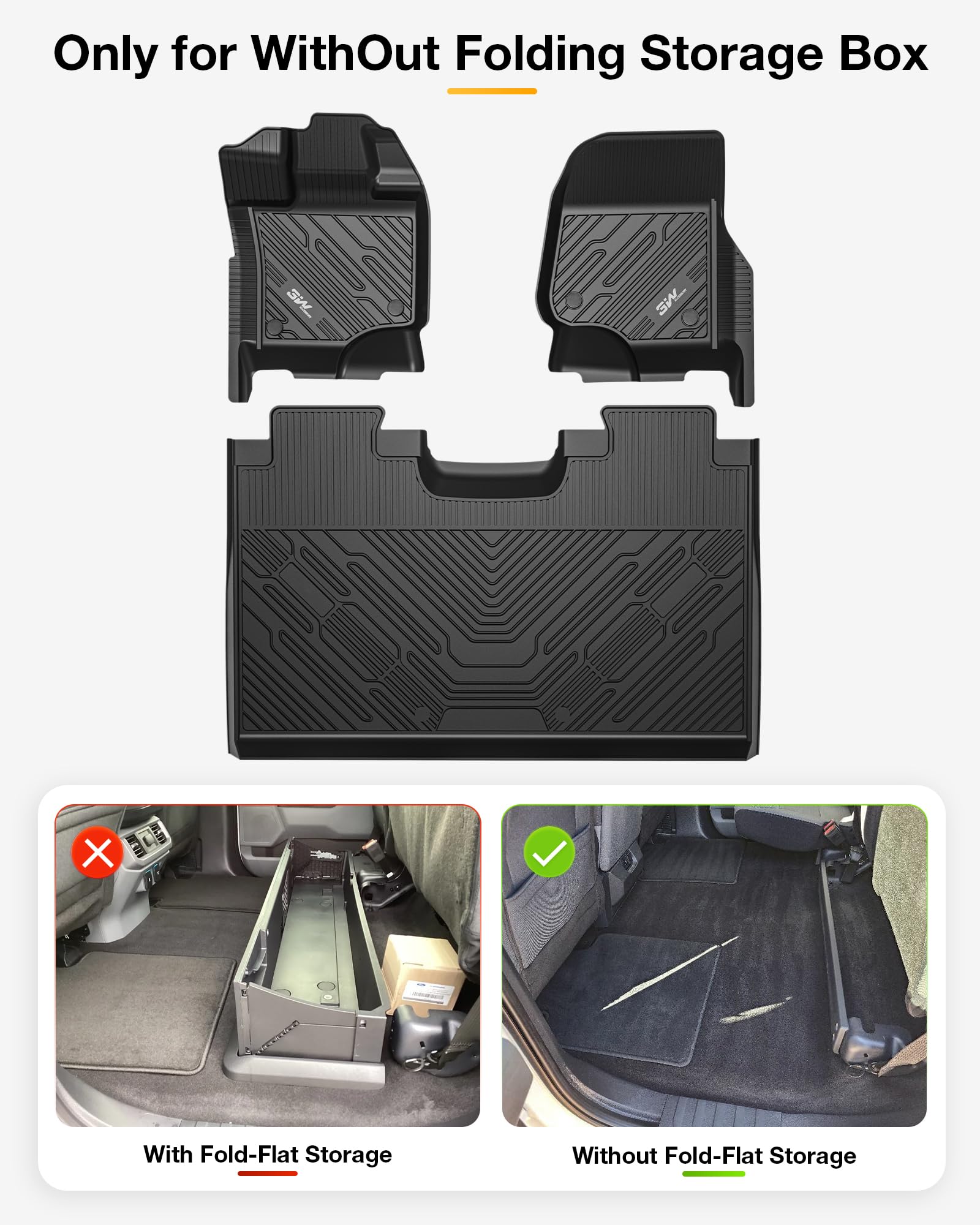 3W Floor mats fit for Ford f150 and Expedition max and Maverick