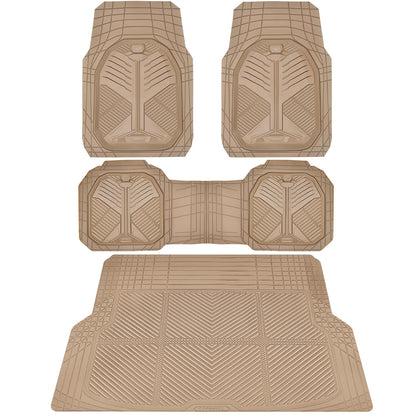 CAR PASS Heavy Duty Car Floor Mats, All Weather Car Mats Full Set